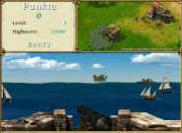 Piraten vor Port Royale - das Minispiel zur Wirtschaftssimulation.